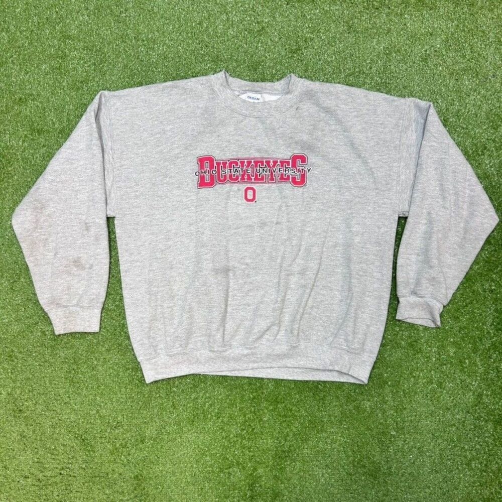 Vintage Y2K OHIO STATE Gray Crewneck Sweatshirt Mens Size XL